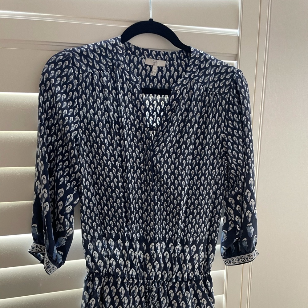 Joie navy silk romper